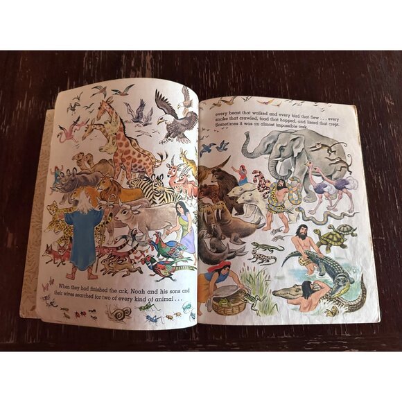 Vintage 1969 Little Golden Book "Noahs Ark" By Barbara Shook Hazen Illustrated B - Picture 6 of 15